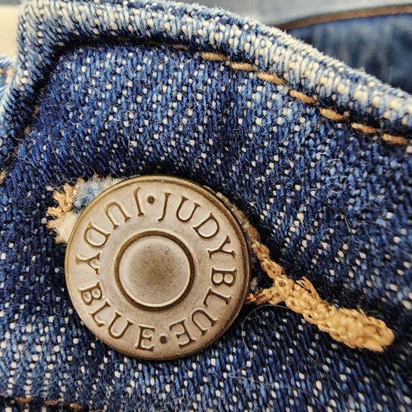 Judy Blue High Waist Vintage Destroyed Straight Leg NWT Blue Size 7/28 - Picture 16 of 16